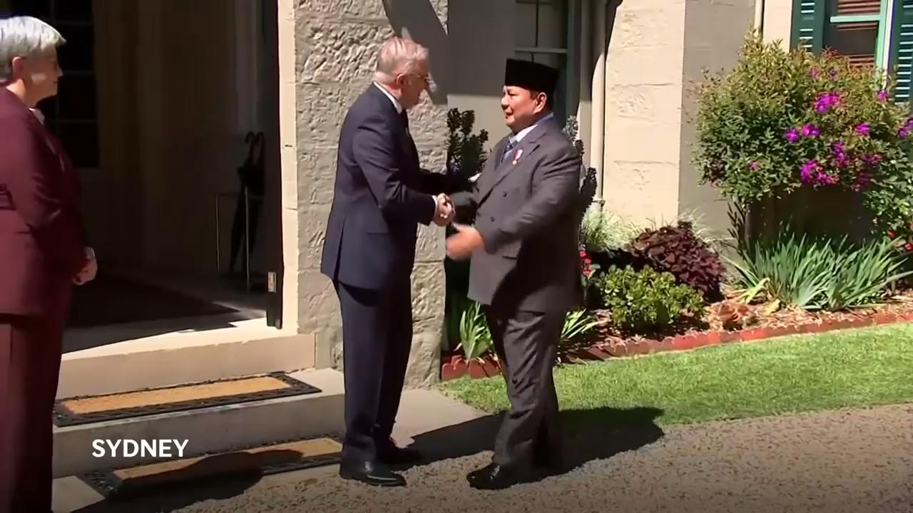 Prabowo Subianto visits Australia for the first time as Indonesian president