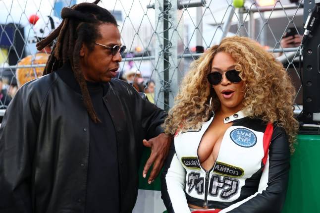 Jay-Z ‘stressed out’ watching Beyonce race off with Sir Lewis Hamilton