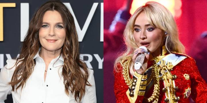 Drew Barrymore Wears Ghostface Mask to Get ‘Arrested’ By Sabrina Carpenter in NYC | Drew Barrymore, Halloween, Sabrina Carpenter