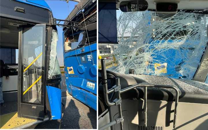 Videos | Choque de trolebuses elevados en Santa Martha deja 26 lesionados