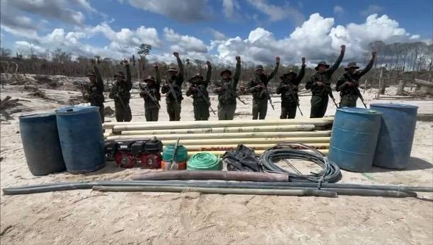 Destruida operación minera ilegal en Mina Nueva