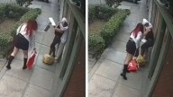Los Olivos: delincuente encapuchado asalta a madre e hija a plena luz del día [VIDEO]