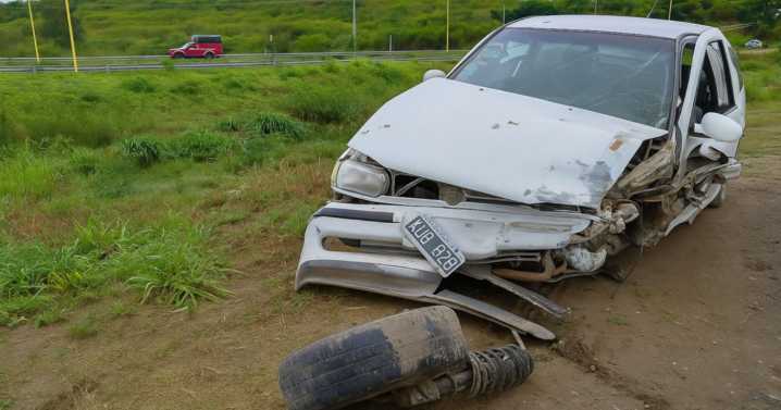 Siniestro vial en la colectora de ruta 66