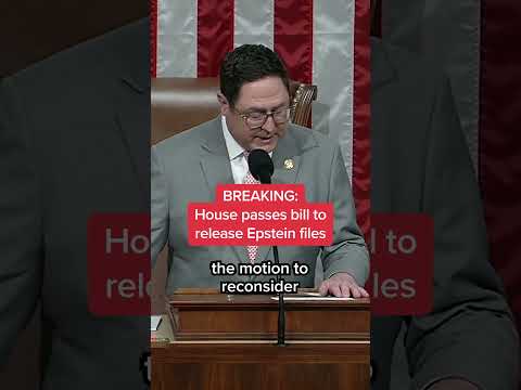 BREAKING: House passes bill to release Epstein files