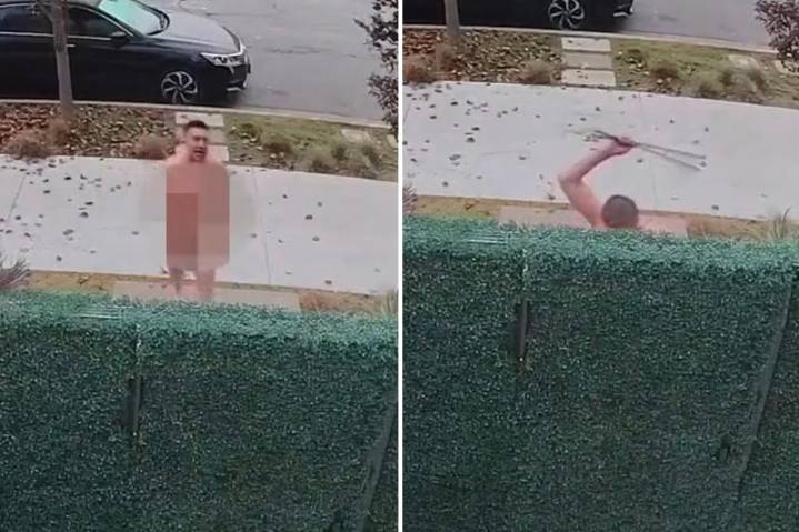 Naked madman breaks Vietnam veterans' legs, but victim ends attack with 3 gunshots: video