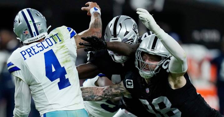Dallas Cowboys honor Marshawn Kneeland, win 33-16 over Las Vegas Raiders