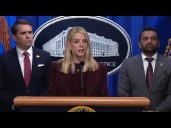 Bondi says DOJ "will follow the law" when asked about Epstein files bill passed by Congress