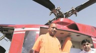 Officials sprint as CM Yogi’s chopper lands late