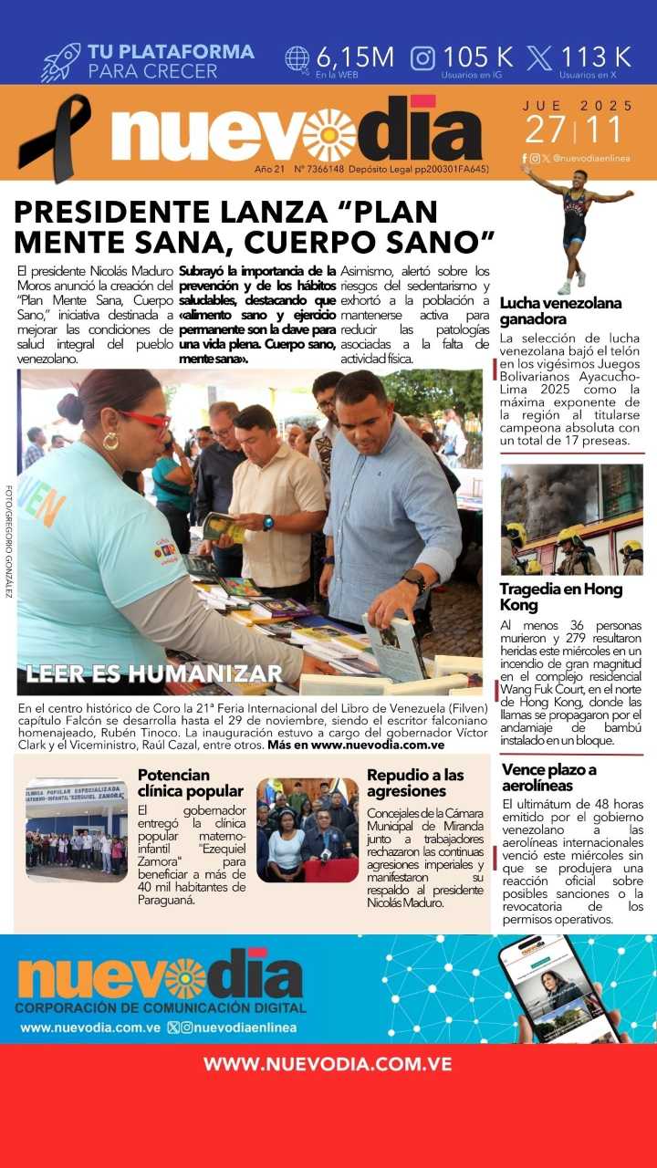 Portada 27 de noviembre de 2025