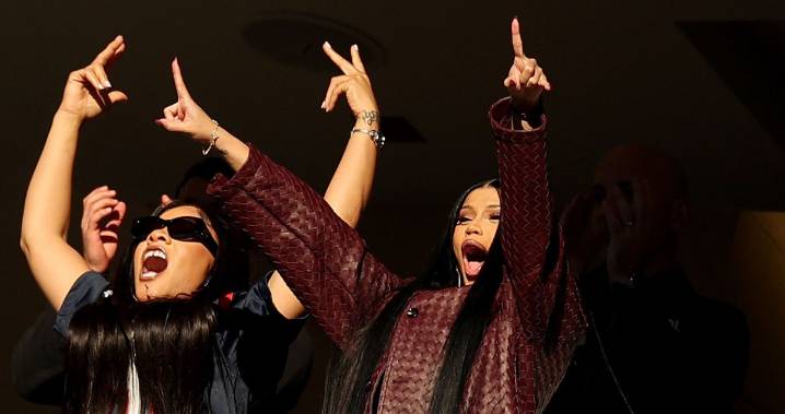 Cardi B Watches Stefon Diggs, Patriots With Robert Kraft