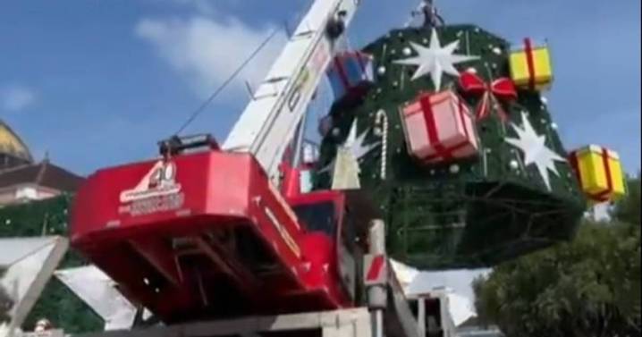 VIDEO: Un operario murió al colapsar una grúa en Brasil