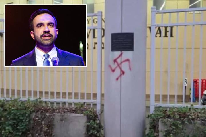 Swastikas found painted on NYC yeshiva after Zohran Mamdani elected mayor