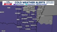 Freeze warning in effect for Central Arkansas on Sunday evening through Monday morning