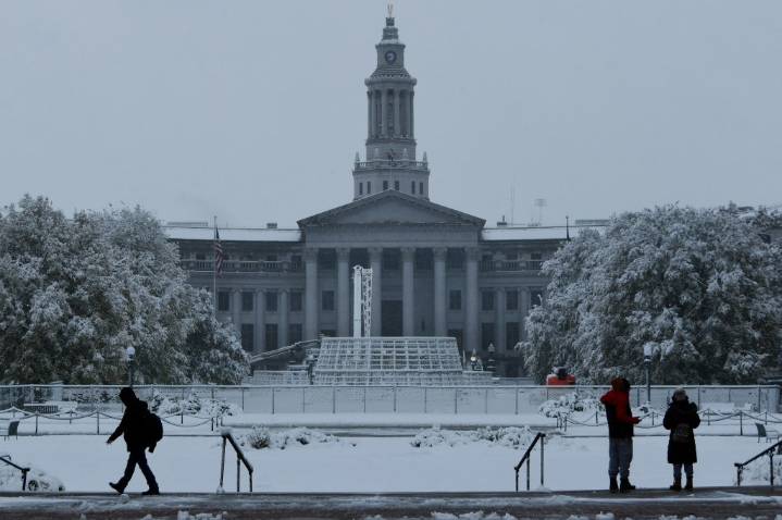 Denver's first snow on track to be at least fifth