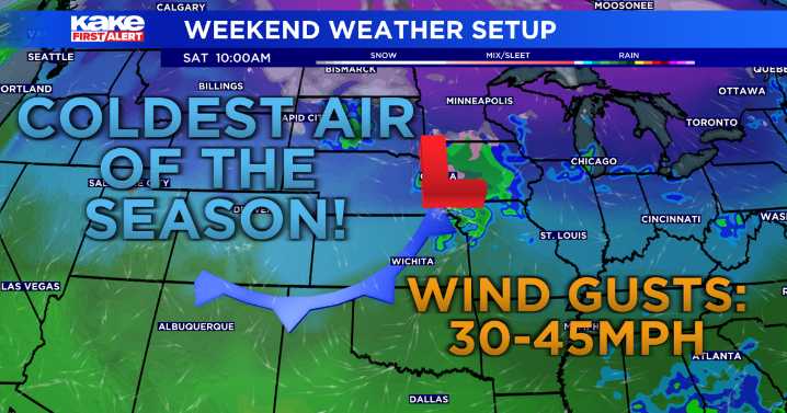 Coldest air of the season invades this weekend