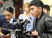 Immigrant activists appear with Staten Island Guardsman who says stepdad is in ICE custody