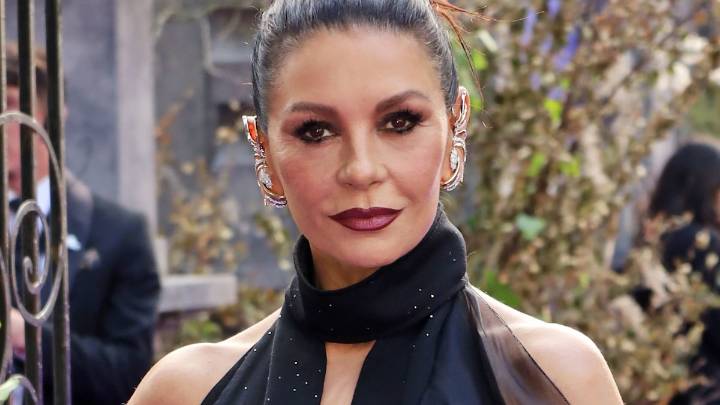 Catherine Zeta Jones, 56, turns heads with ageless appearance in black lace mini dress