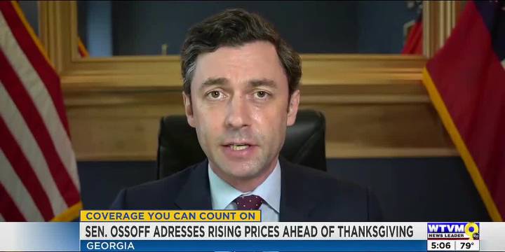Sen. Ossoff addresses rising Thanksgiving costs amid tariff concerns