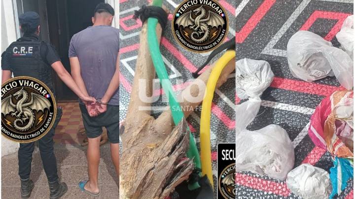 Insólito: lo detuvieron intentando ingresar marihuana a la cárcel de Las Flores con una gomera