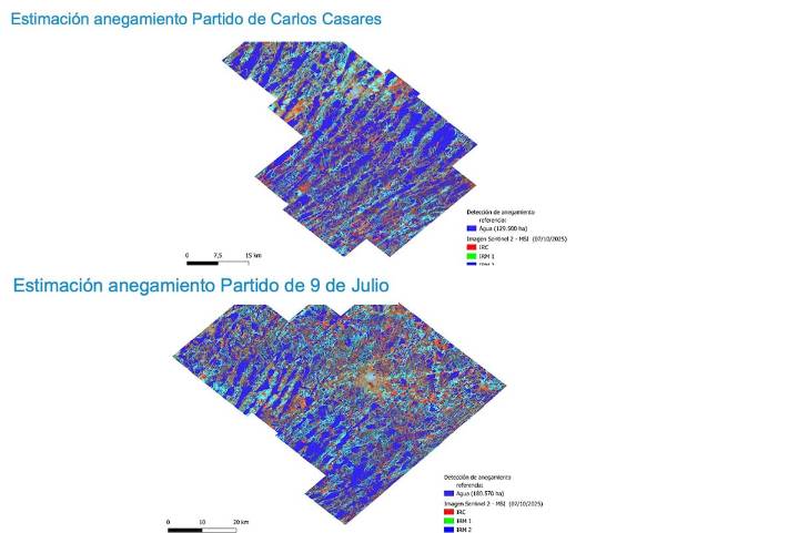 Inundaciones. Es crítica la situación en tres partidos bonaerenses que tienen más de 360.000 hectáreas anegadas