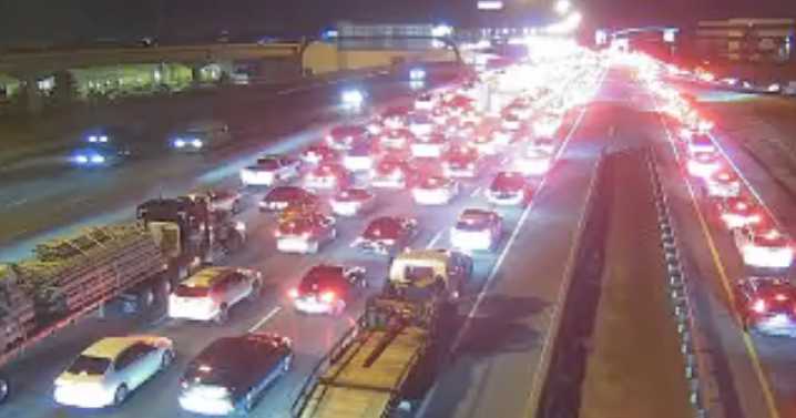 I-25 northbound lanes closed near Centennial due to multi