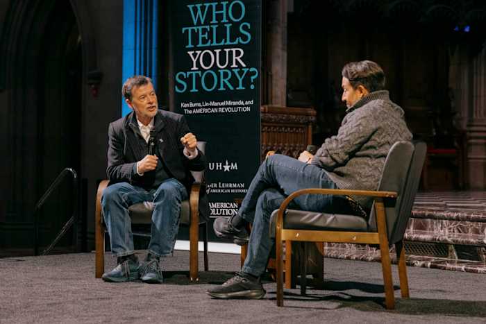 Ken Burns and Lin-Manuel Miranda offer history lesson to NYC students at Trinity Church