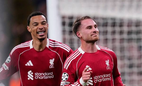 Con un golazo de cabeza, Mac Allister puso en ventaja al Liverpool ante Real Madrid