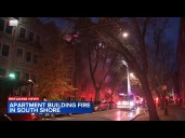 Chicago firefighters battle building fire in South Shore