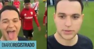 Habló el joven que se burló de los jugadores de River y ligó una piña de Salas: las redes lo atienden