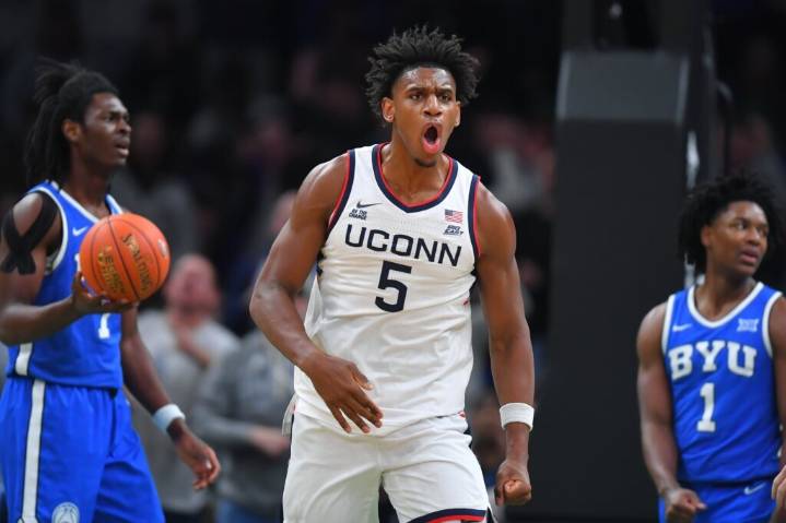 Silas Demary Jr. scores 21 to help No. 3 UConn hold off AJ Dybantsa and No. 7 BYU 86