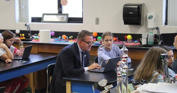 WVU President, EQT Foundation join sixth graders for hands-on STEM pipeline challenge at Mountaineer Middle