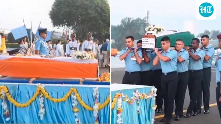 Tamil Nadu: Mortal remains of Wing Commander Namansh Syal brought to Sulur Air Base