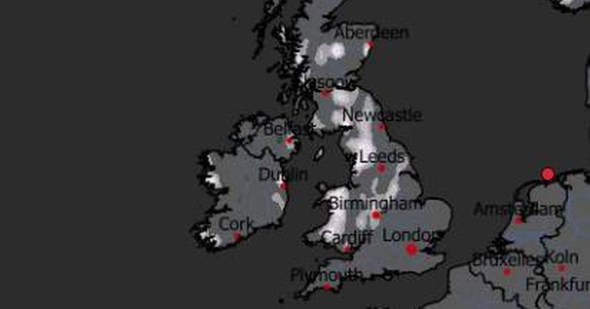 Weather maps show 16 counties to be hit by snow this Friday including Nottinghamshire