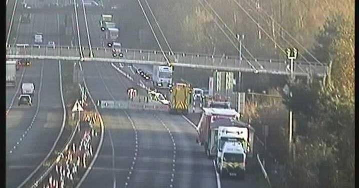 Man in 30s dies after M20 three-vehicle crash which closed road for hours