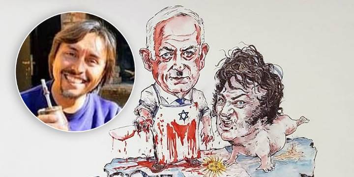 Grave expresión de antisemitismo y burla a la investidura presidencial en una muestra artística en el Concejo Deliberante pampeano