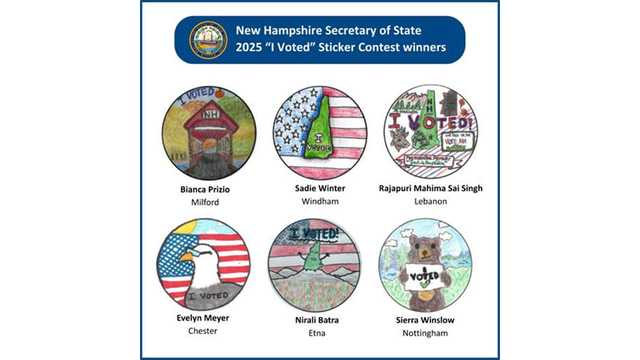 New Hampshire Secretary of State's Office reveals winning 'I Voted' stickers