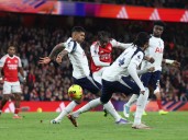 Arsenal thrash Tottenham 4-1 to go six points clear as Eze grabs hat