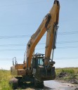 Nación envió retroexcavadora para trabajos hídricos en 25 de Mayo