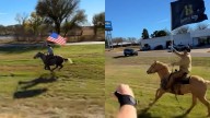 The story behind that viral Texas high school football sendoff featuring galloping horses