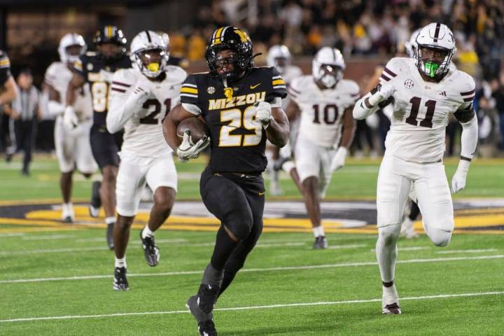 Lawrence County native Ahmad Hardy runs all over Mississippi State, lifting Missouri to 49