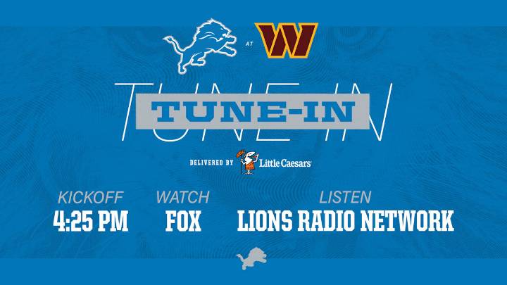 Lions at Commanders: How to watch, listen and follow