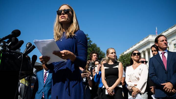 Epstein survivors joined by Trump accusers in plea to Congress to release files
