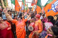 Saffron Sweeps Bihar’s Assembly Elections: NDA’s Thumping Victory Cause For Celebrations On The Streets