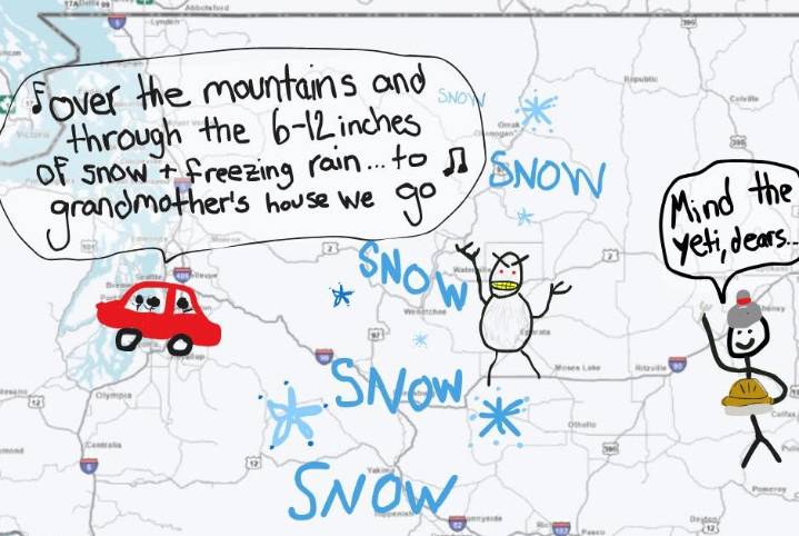 WSDOT warns of snow and/or freezing rain on all the mountain passes