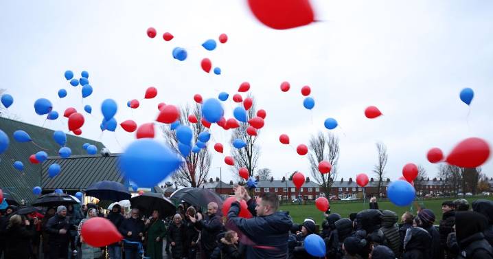 Hundreds release balloons to remember Newcastle football coach who 'was like a dad to everyone'