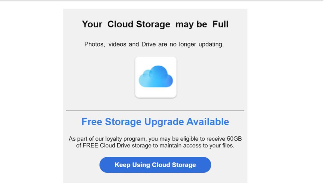 Cyber experts warn of spike in fake storage alerts aimed at stealing personal info