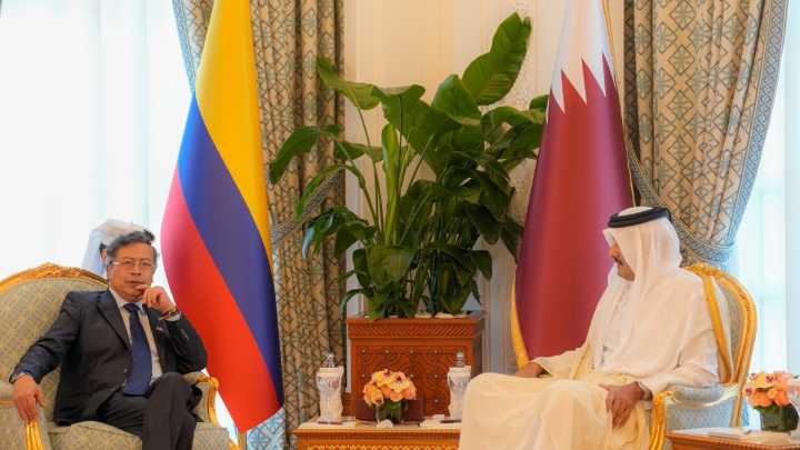 Presidente Gustavo Petro se reunió con el emir de Catar en Doha: reconstrucción de Gaza y mesa con el ‘clan del Golfo’, entre los temas que abordaron
