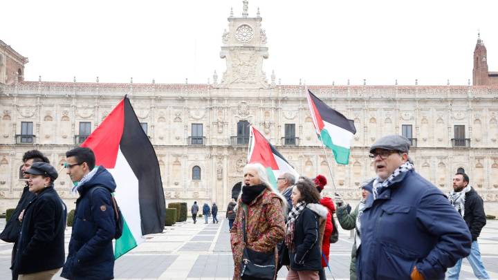 La marcha por Palestina de este sábado en León, en imágenes