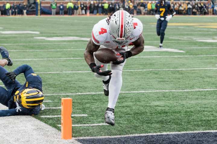 Ohio State had a questionable touchdown vs. Michigan that swung momentum in The Game. Here’s why referees let the play stand