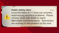 911 lines are down across Louisville region due to technical issues